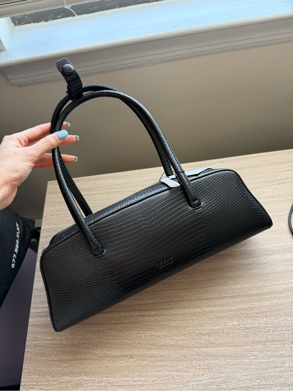 Freja Mercer Bag Black Croc
